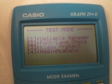 Casio Graph 25+E menu TEST MODE