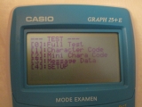 Casio Graph 25+E menu TEST MODE