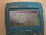 Casio Graph 25+E menu TEST MODE