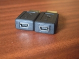 2x USB mini-B (F) <-> USB A (M)