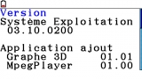 Version Menu1 on FX-CG20 OS3.10