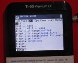 menu Ctl TI-83 Premium CE Python