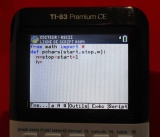 saisie TI-83 Premium CE Python