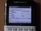 TI-83PCE + TI-Python's modules