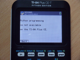 TI-84+CET Python malade