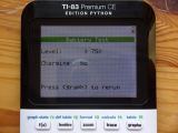 TI-83PCE: diagnostic charge >75%