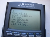 TI-82 Advanced + piles faibles