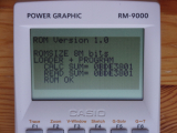 RM-9000: ROM test (fx-9850GB+GY)