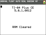 TI-84+CE + OS 5.8.1