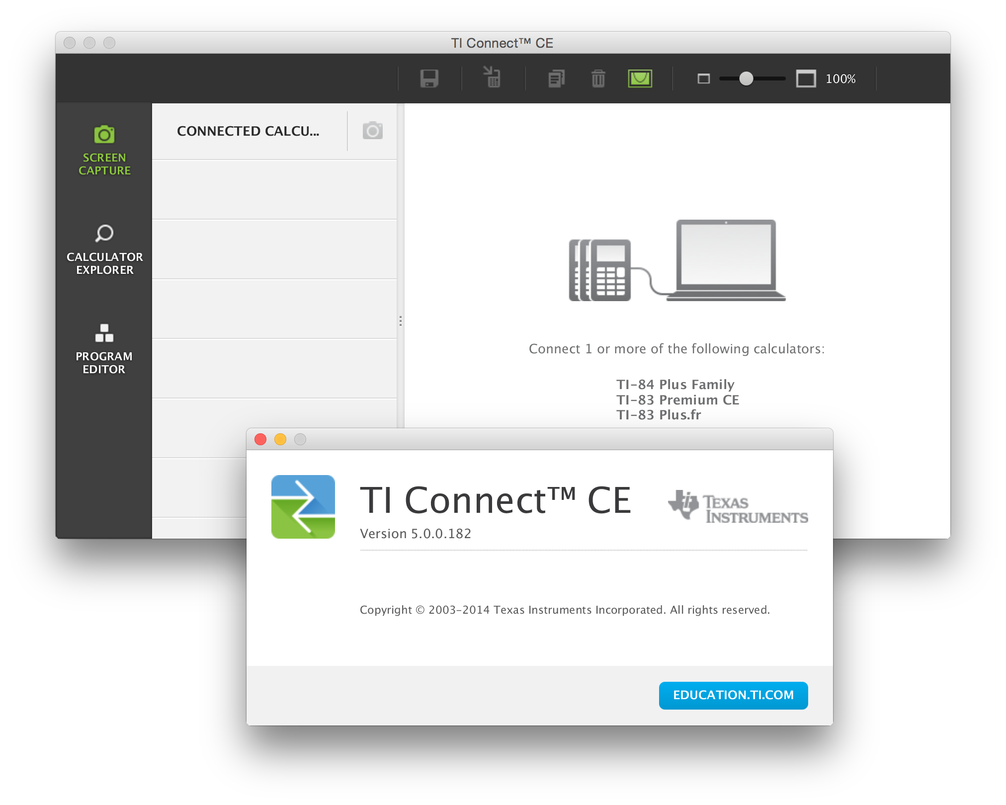 ti connect ce for mac